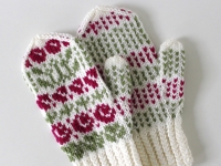 ravelry Niina Laitinen Knitted Rose Mittens